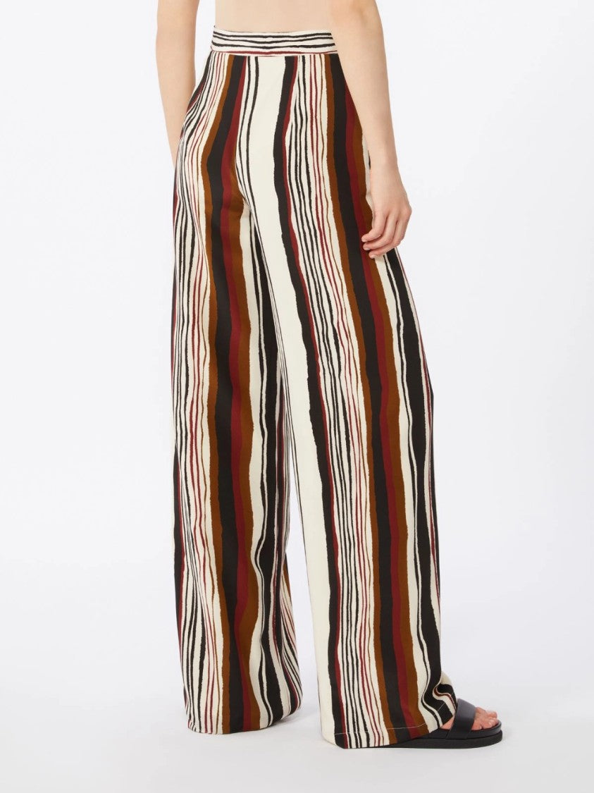 Max Mara Relaxed Wide-Leg Trousers With Vertical Stripes