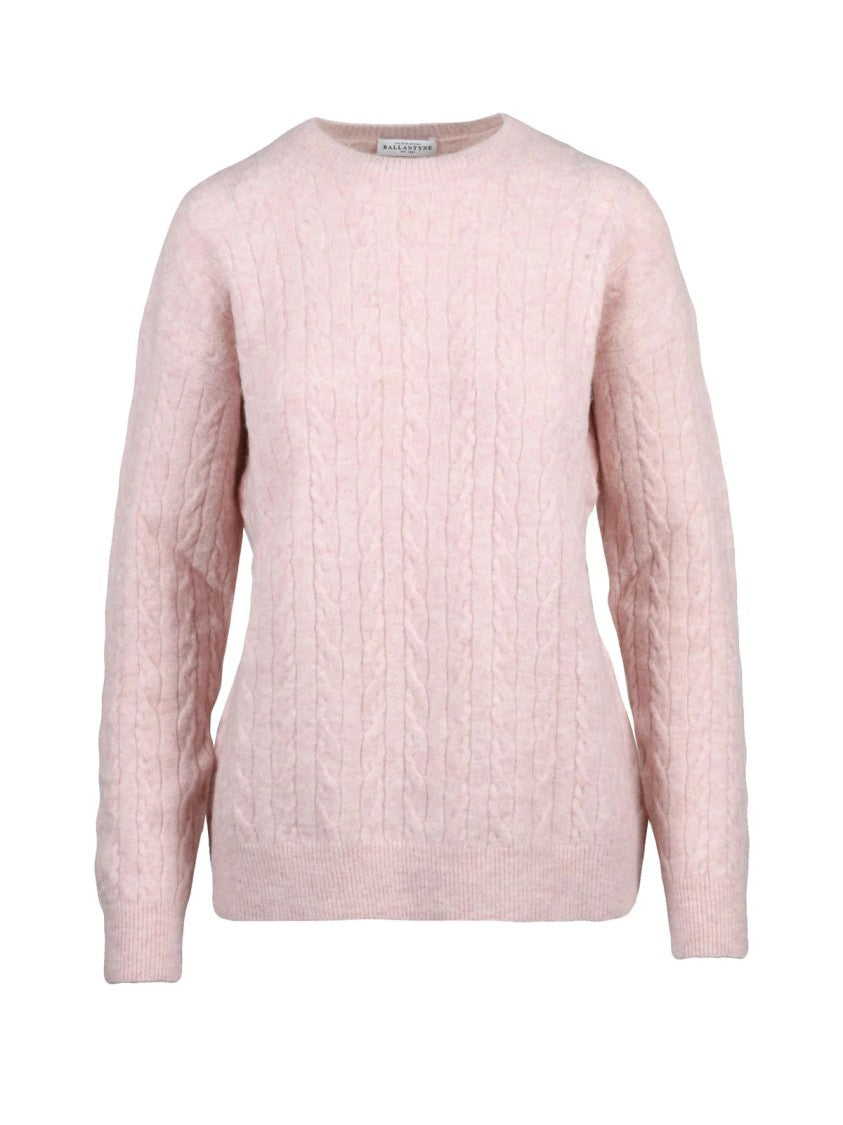 Ballantyne Cable Knit Pullover Crafted From Alpaca Blend