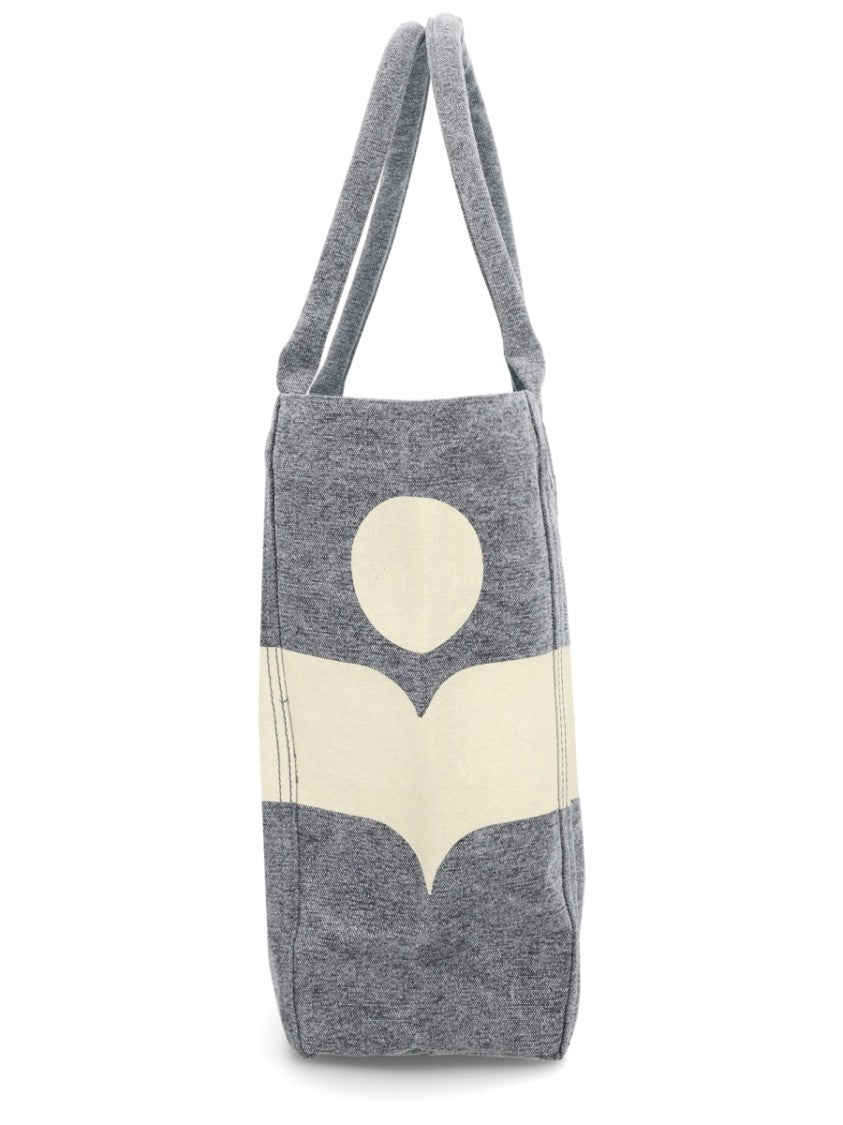 Isabel Marant Grey Yenky Heathered Abstract Tote Bag