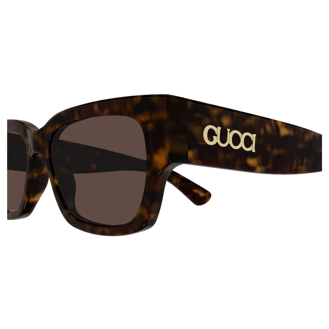 Gucci Gg1794s Tortoiseshell-Pattern Rectangular Sunglasses