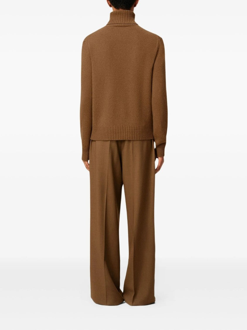 Ami Roll-Neck Sweater With Ribbed Texture