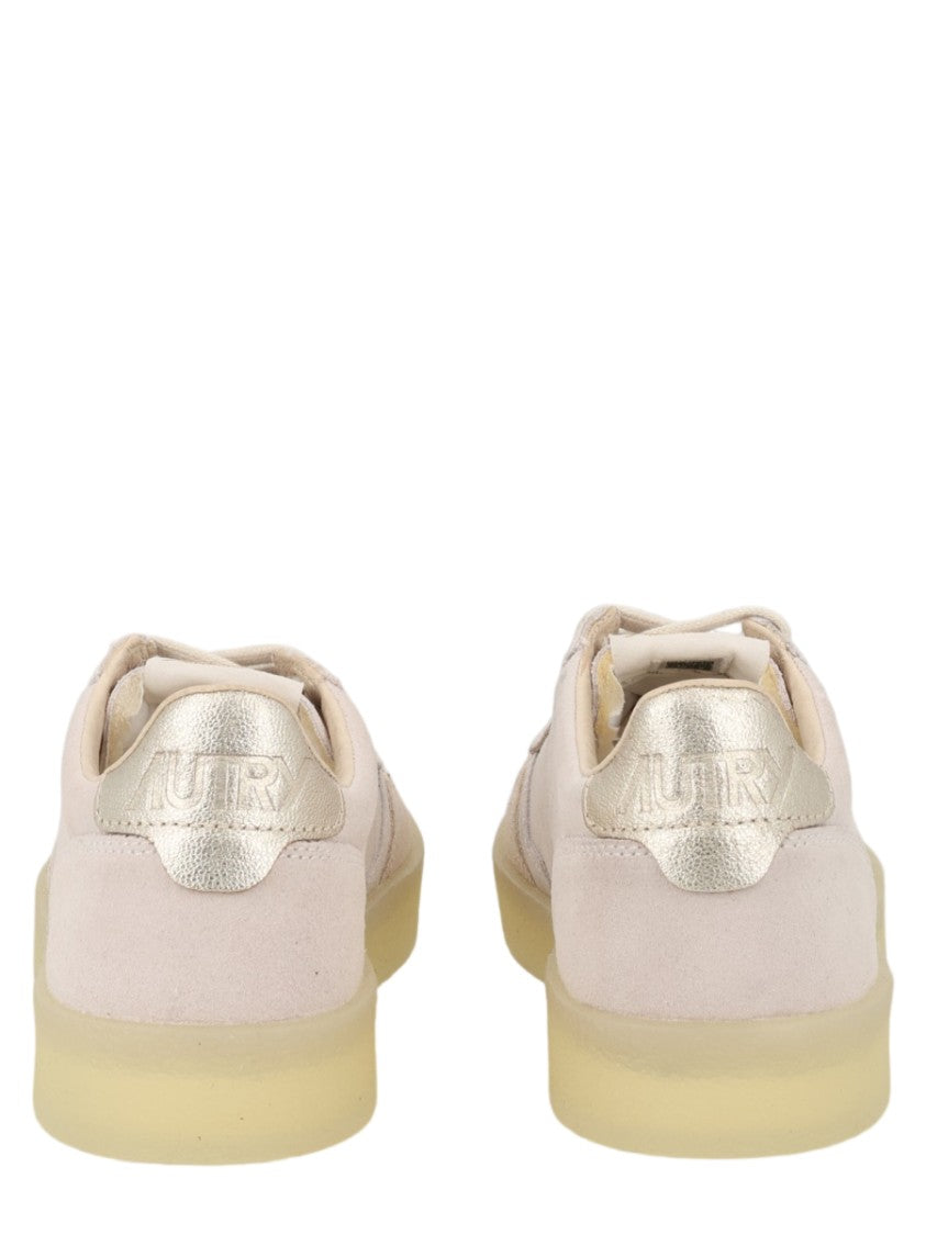 Autry Multicolour Light Beige Suede Leather Sneakers
