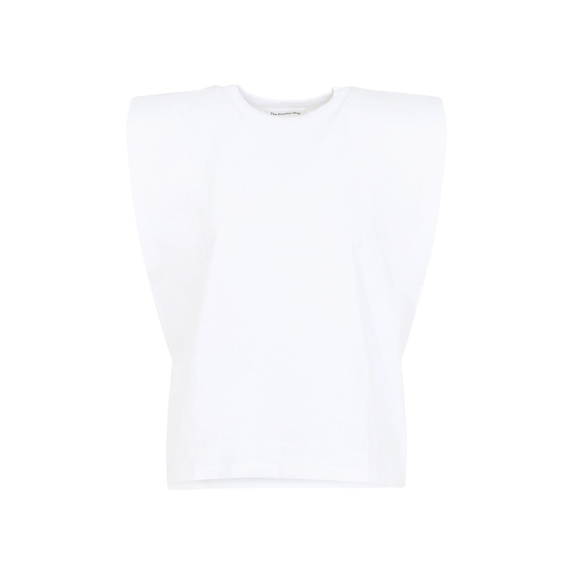 The Frankie Shop Sleeveless T-Shirt With Exaggerated Padded Shoulders