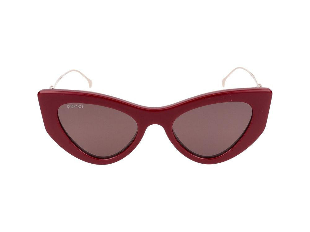 Gucci Burgundy Bold Cat-Eye Sunglasses