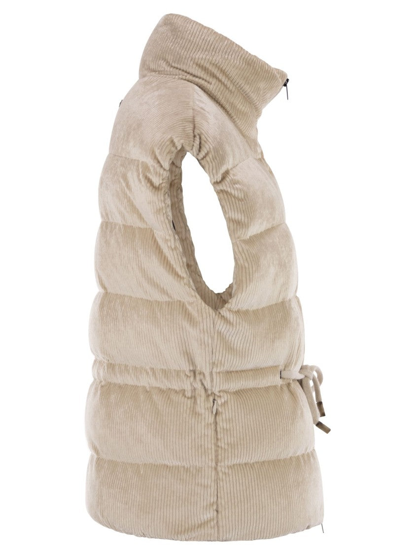 Peserico Down And Viscose Velvet Waistcoat