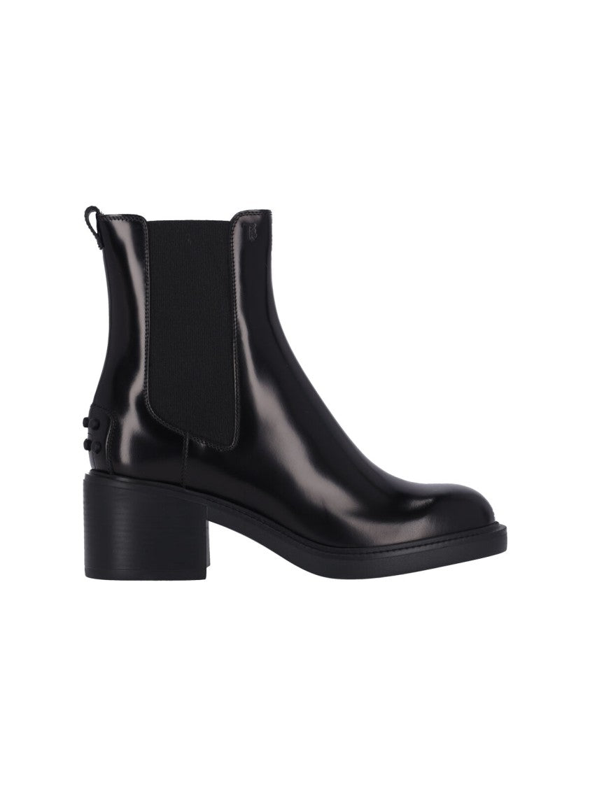 Tod's "Block" Chelsea Boots Black