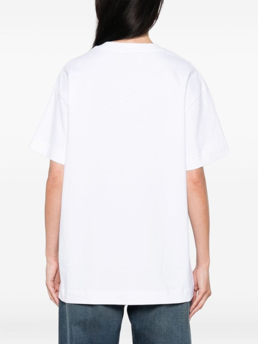 Givenchy White Minimalist Crew Neck Short Top