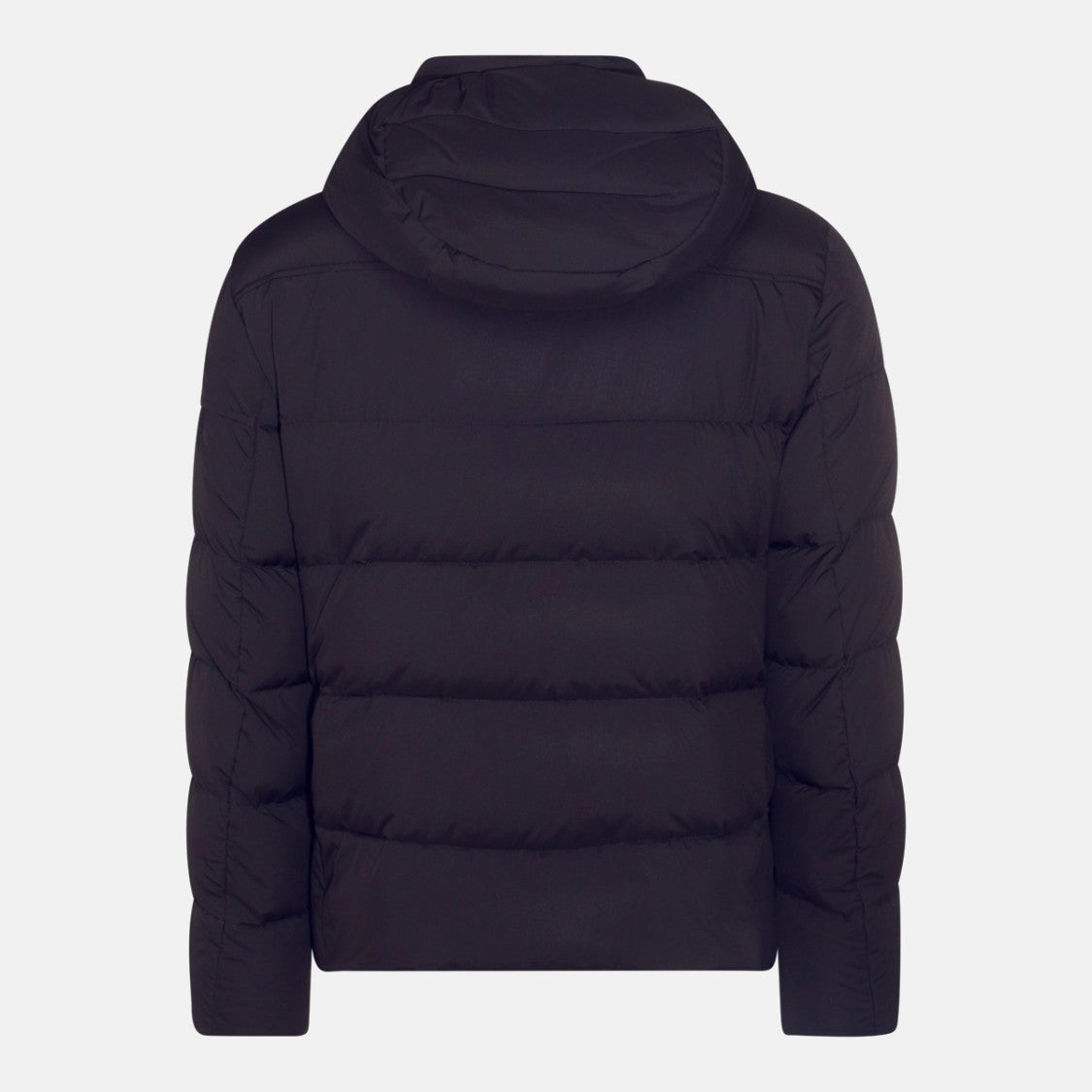 Moorer Tailored Black Quilted Puffer Coat With Detachable Hood