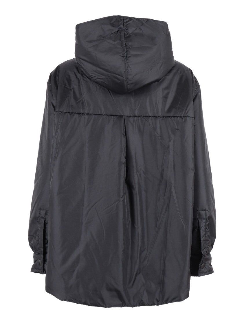 Aspesi Relaxed Fit Black Polyamide Jacket With Hood