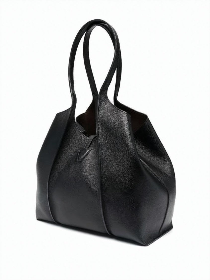 Tod's Textured Leather Structured Black Shoulder Bag