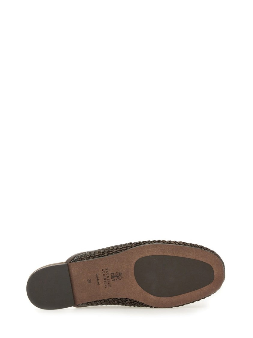 Brunello Cucinelli Techno Raffia Slipper