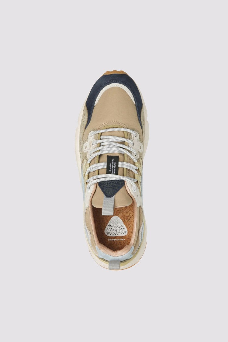Flower Mountain Layered Sneakers With Textured Sole And Perforated Upper