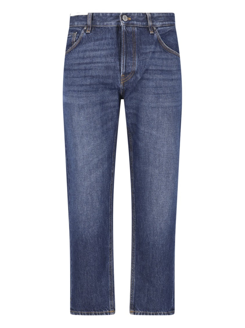 Pt Torino Blue Cotton Denim Straight-Leg Jeans