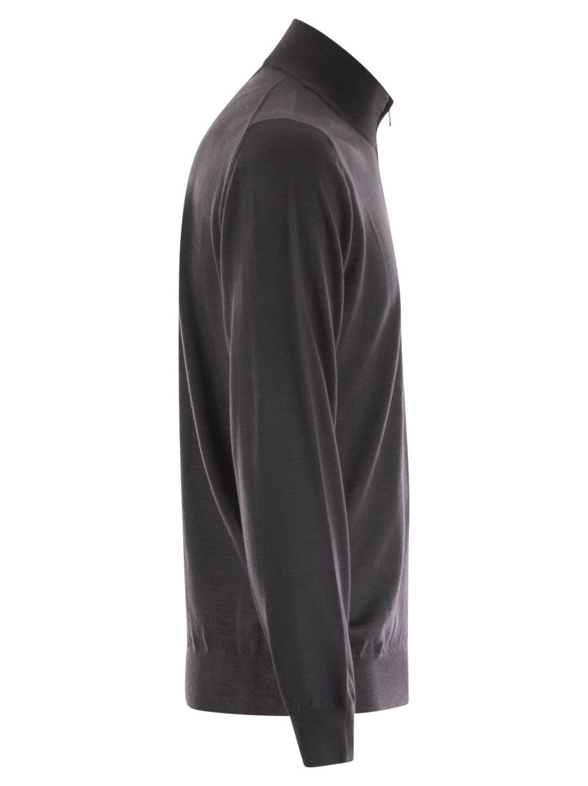 Fedeli Favonio - Superfine Wool Half-Zip Sweater