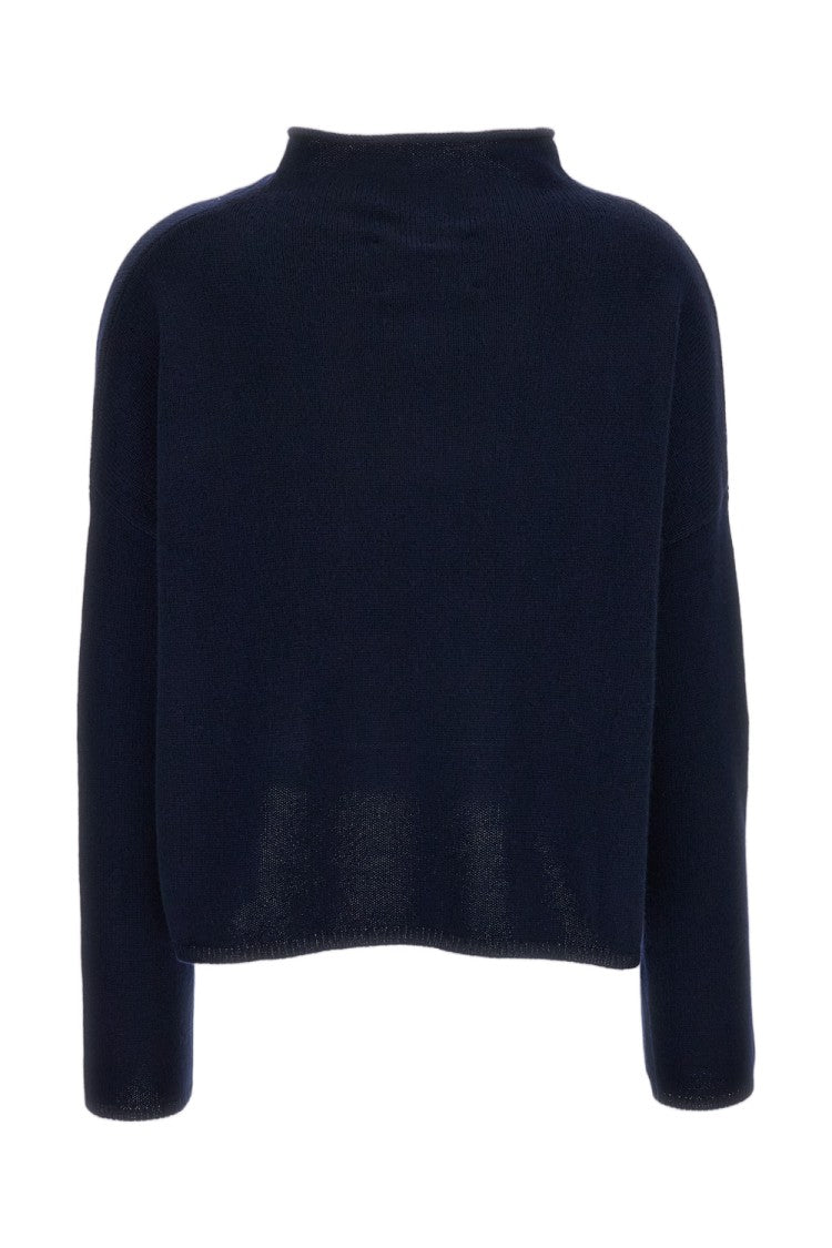 Lisa Yang Blue Sandy Heavy-Knit Cashmere Sweater