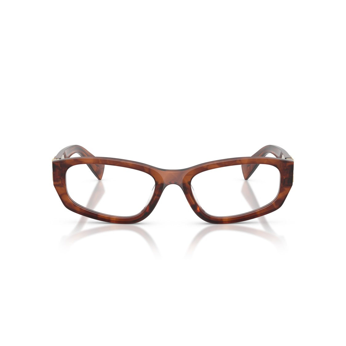 Miu Miu 0Mu 04Yv Rectangular Tortoiseshell Acetate Eyeglasses