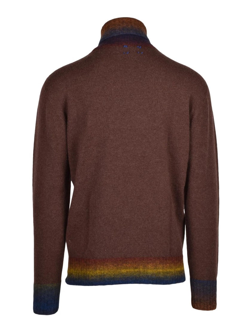 Bob Brown Wool-Blend Gradient Turtleneck Sweater