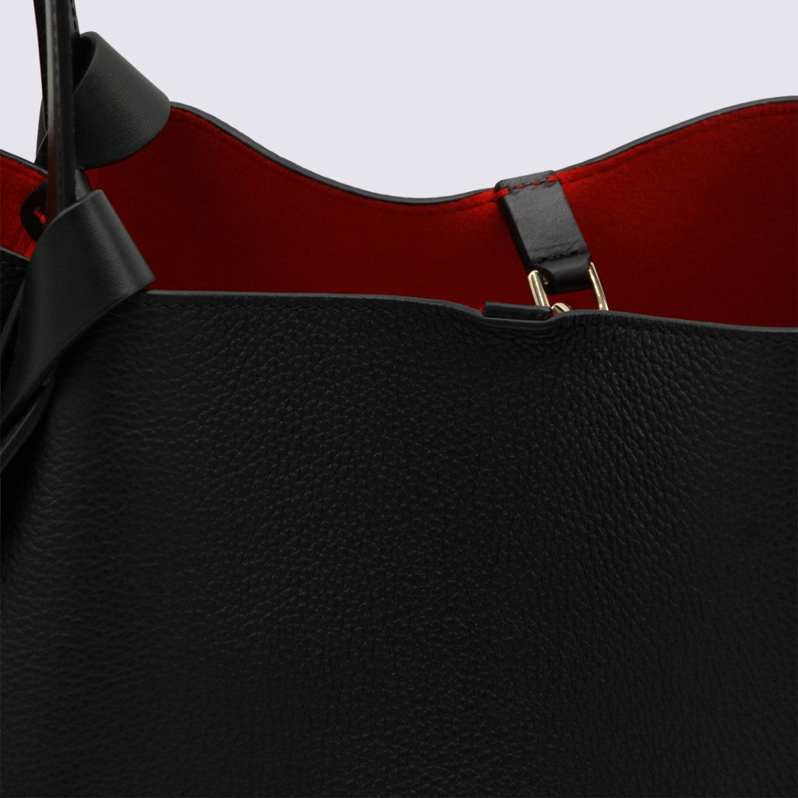 Christian Louboutin Structured Black Tote Bag With Contrasting Interior