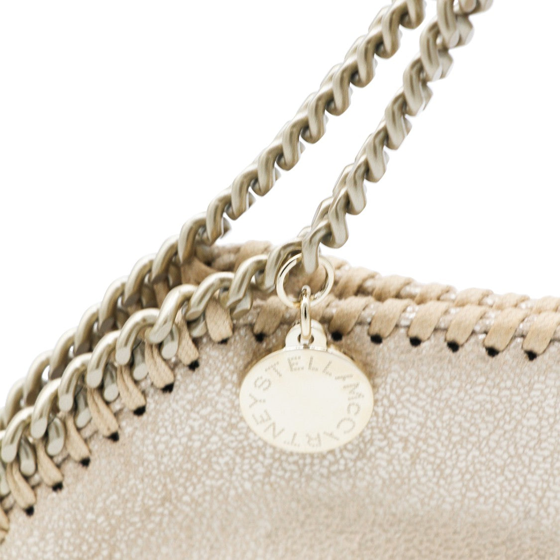 Stella Mccartney Compact Gold Faux Leather Tote