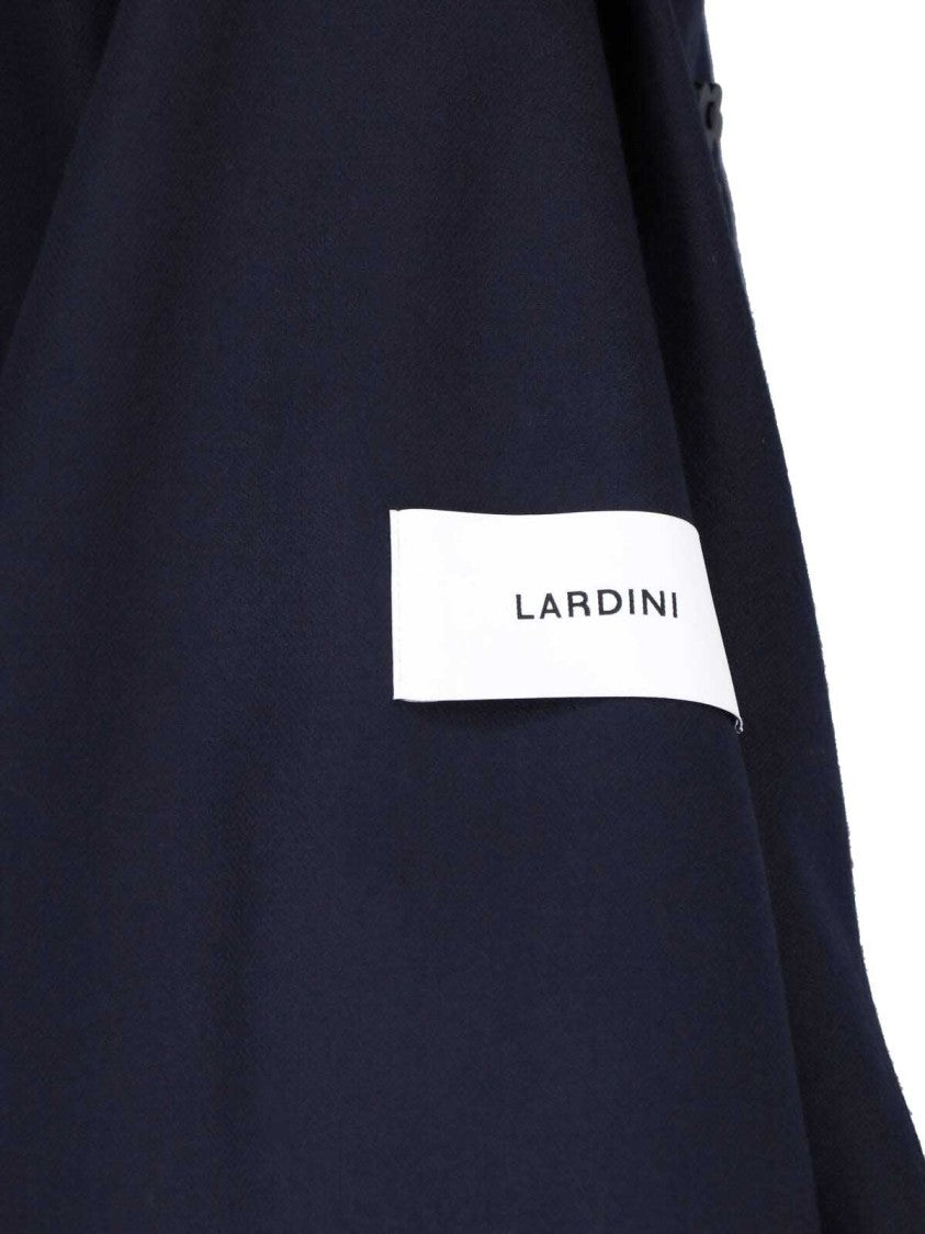 Lardini Navy Single-Breasted Notch-Lapel Virgin Wool Blazer