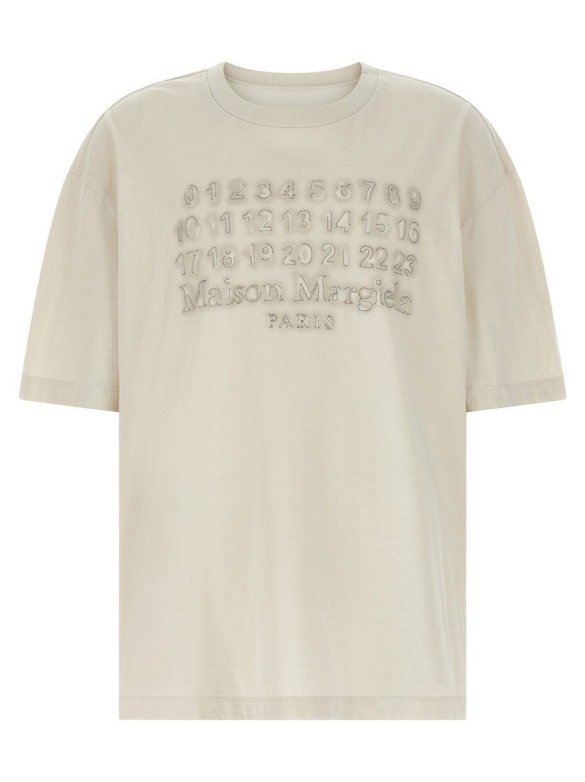 Maison Margiela Oversized Crewneck T-Shirt With Unique Numerical Logo Print