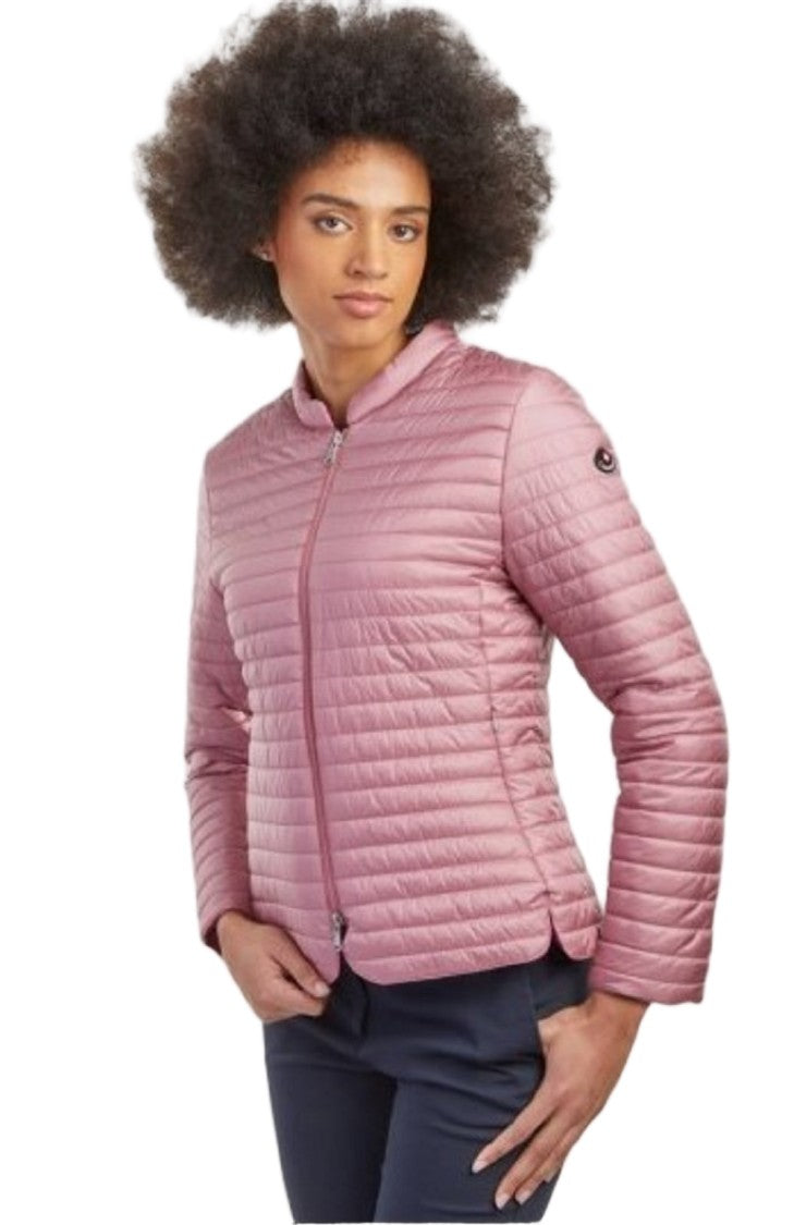 Canadiens Quilted Horizontal Stitching Round Neck Jacket