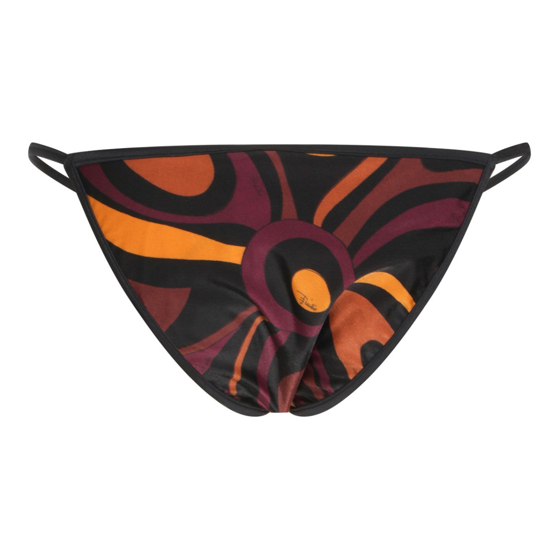 Emilio Pucci Abstract Pattern Bikini Bottom With Thin Side Straps
