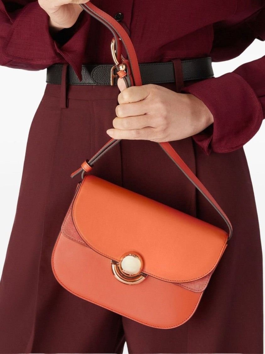 Furla Structured Carrot Orange Shoulder Bag