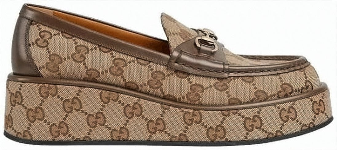 Gucci Platform Loafers With Signature Monogram