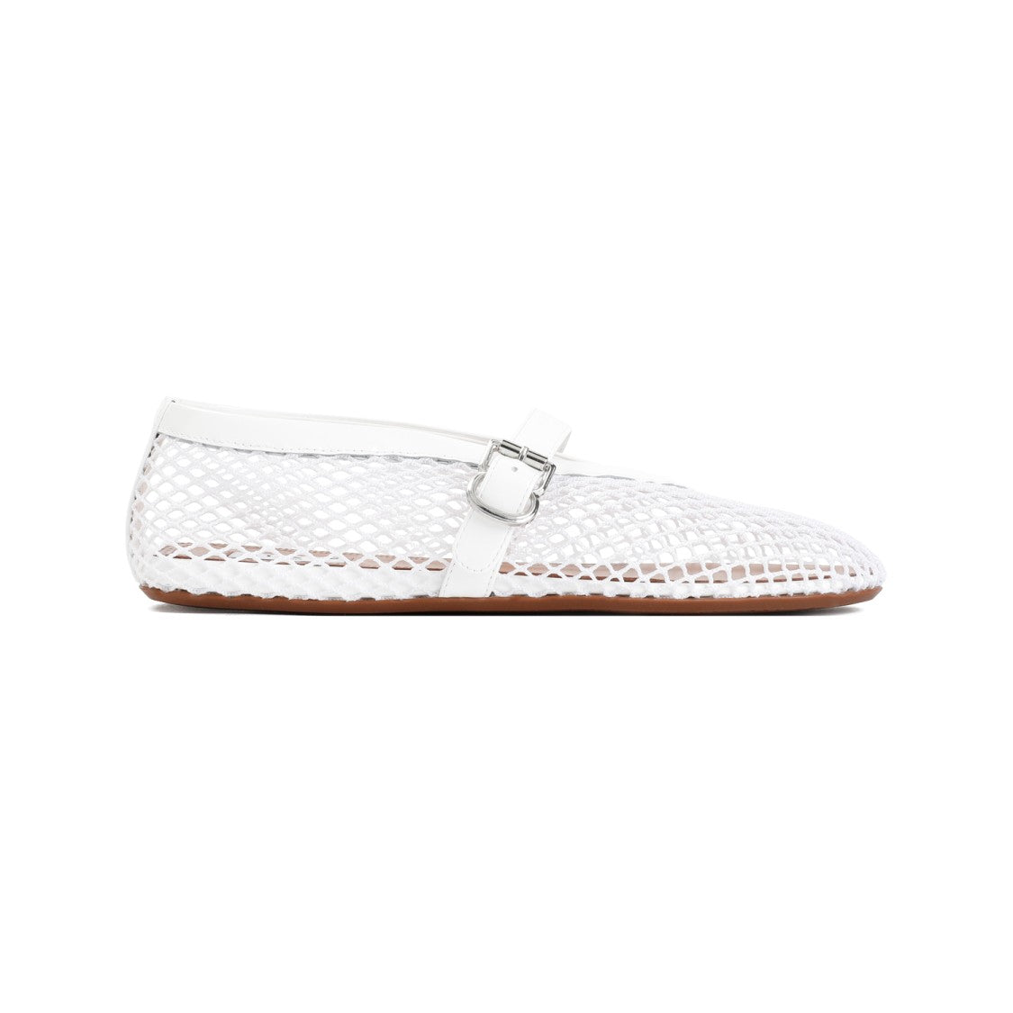 Alaïa White Flat Mesh Ballerinas
