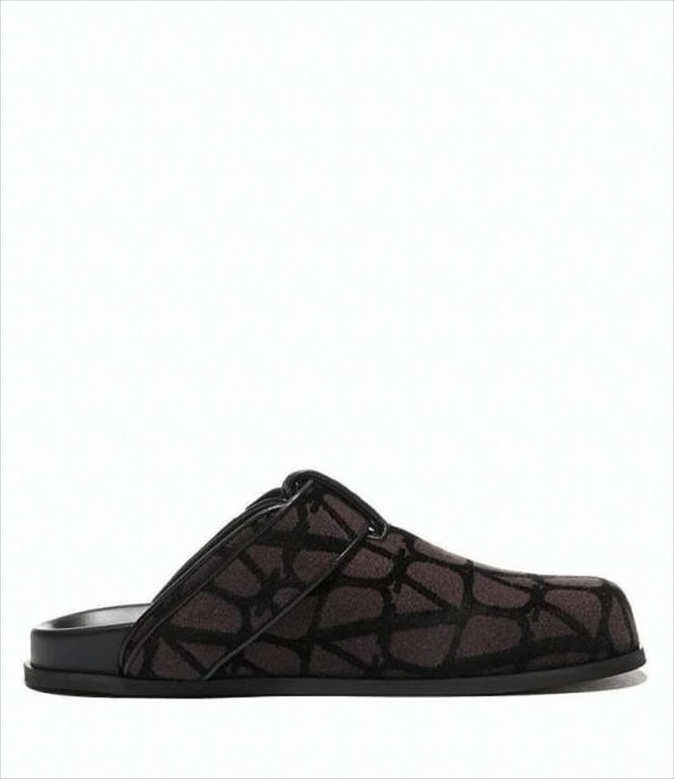 Valentino Garavani Abstract Pattern Fabric Slip-On Mules