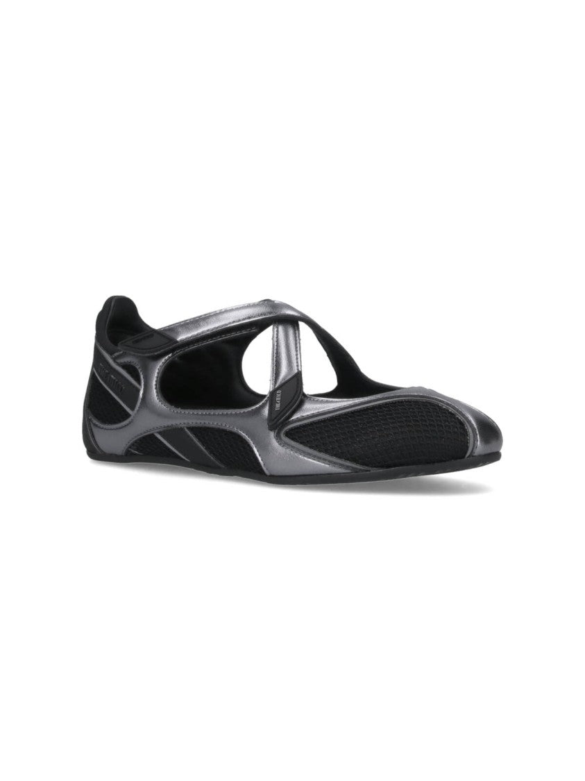 The Attico "Floor 01" Flat Ballerinas – Black