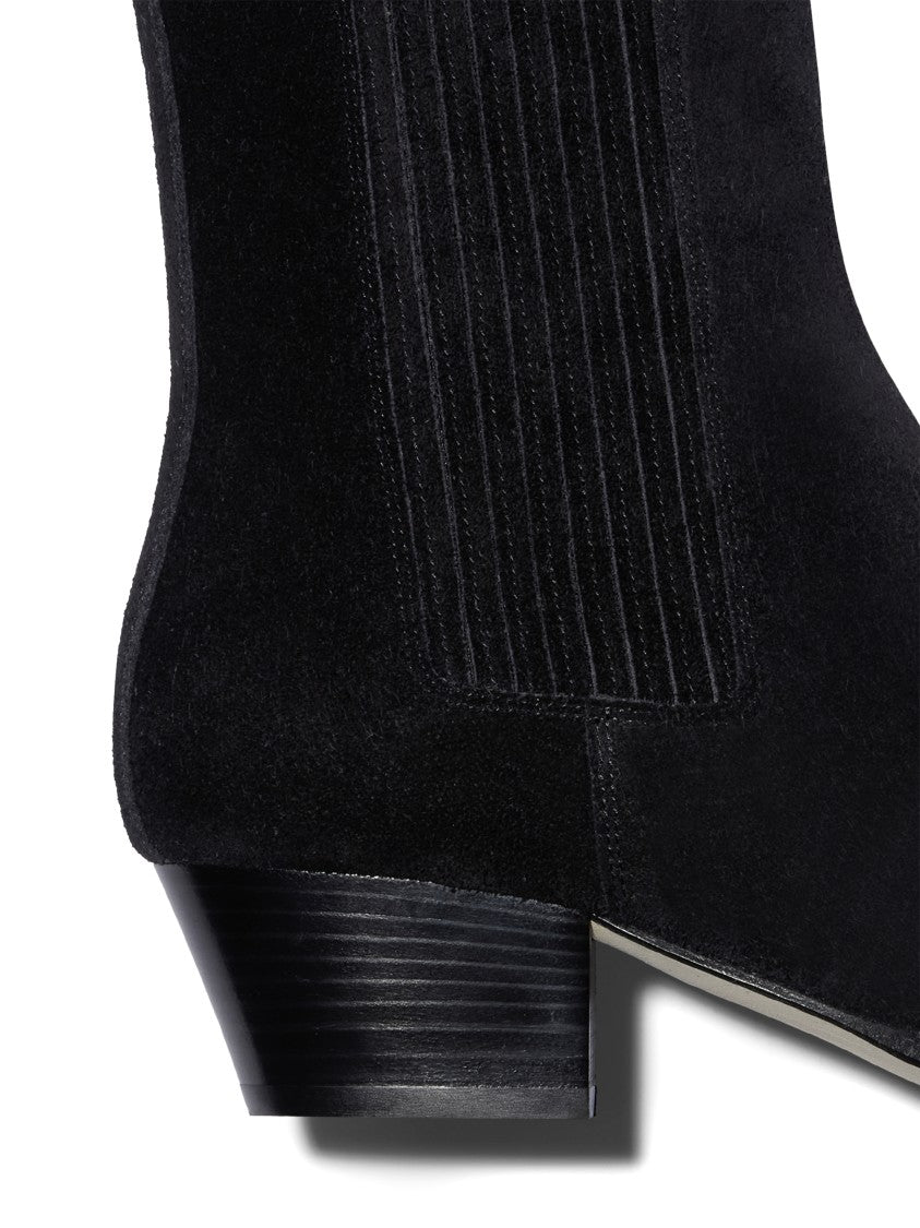 Aeydē Pointed Toe Ankle Boots With Elastic Side Panels
