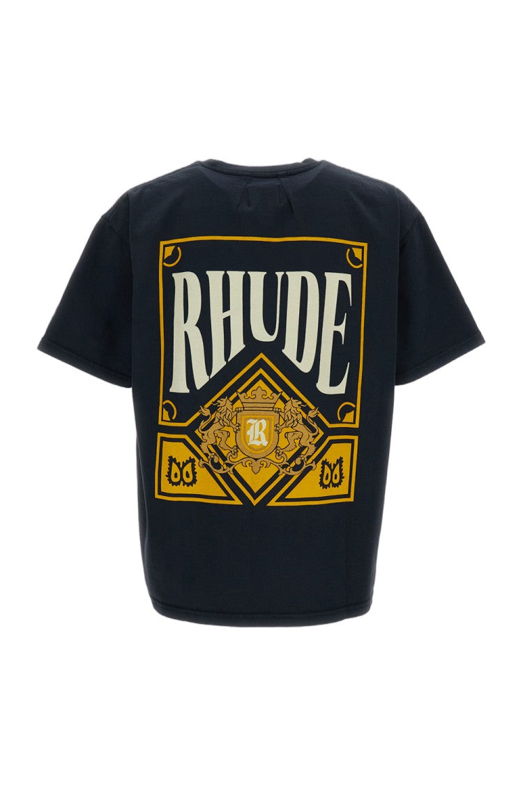 Rhude Black Playing Card Cotton Printed T-Shirt