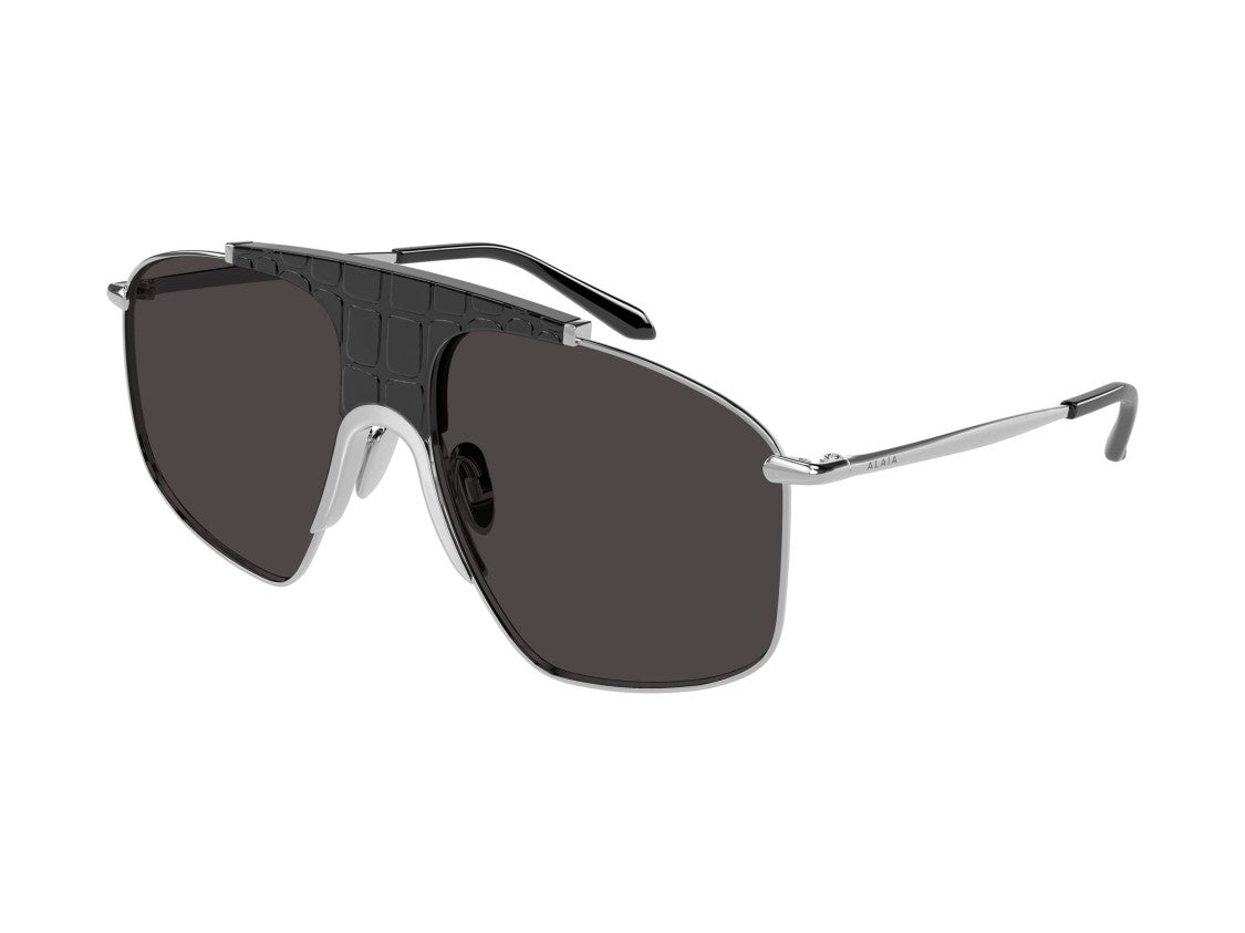 Azzedine Alaïa Aa0098s Oversized Crocodile Textured Shield Sunglasses