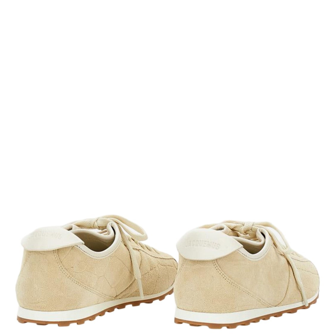 Jacquemus Ivory Suede Animal Print Sneakers