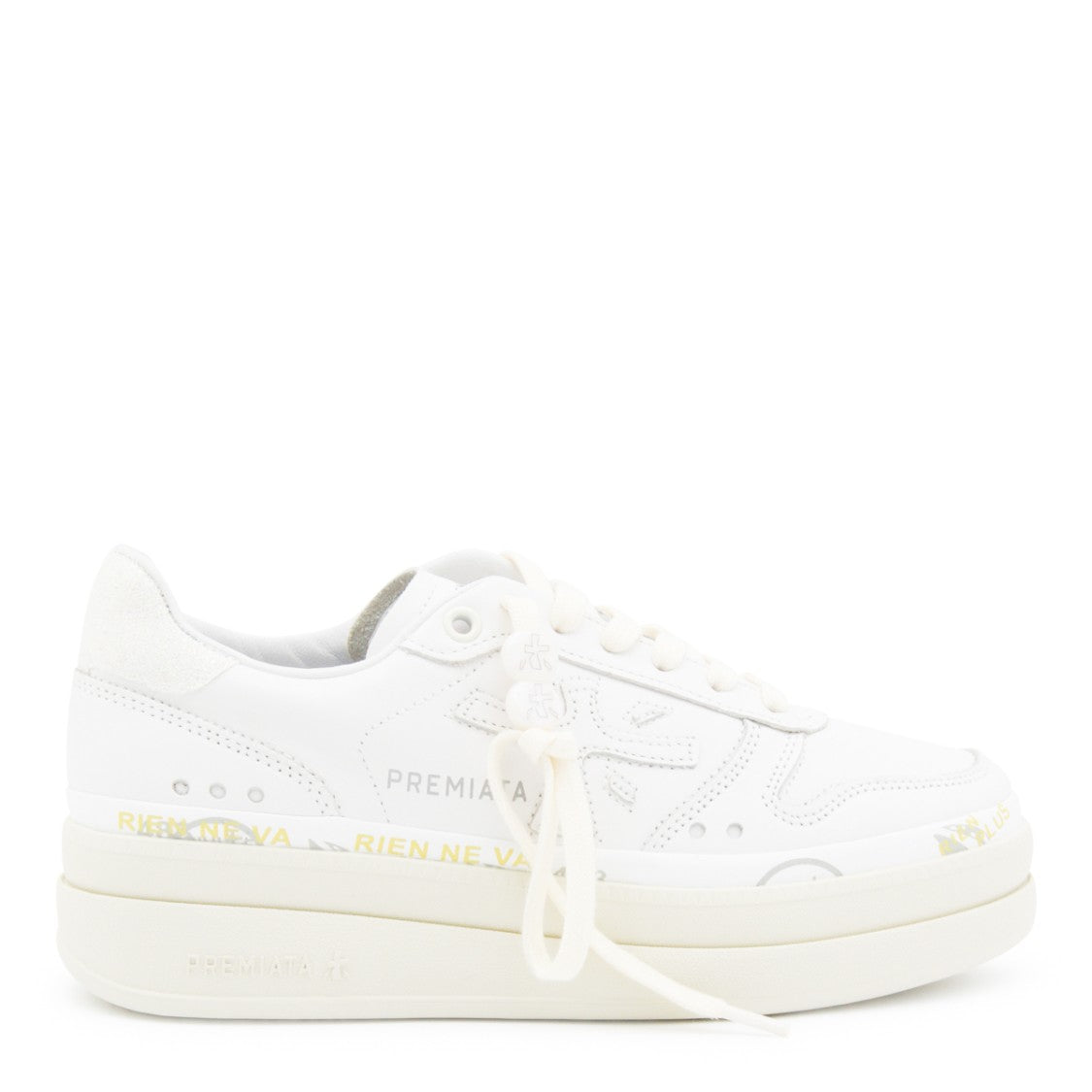 Premiata White Leather Micol Sneakers