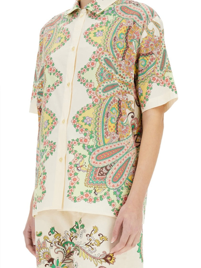 Etro Paisley Pattern Shirt With Floral Accents