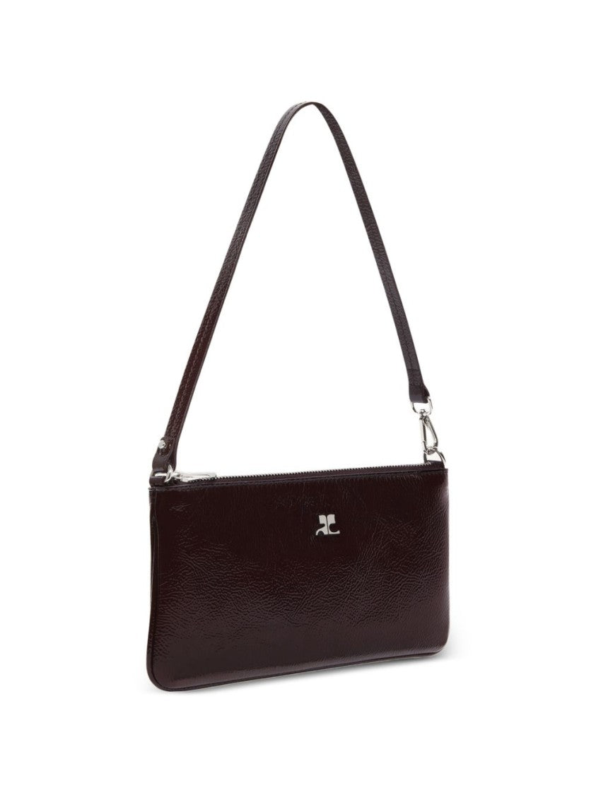 Courrèges Black Glossy Varnished Cow Leather Bag