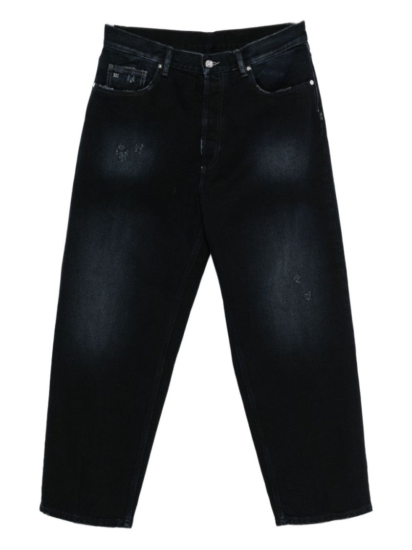 Nine In The Morning Black Distressed Jeans With Fit