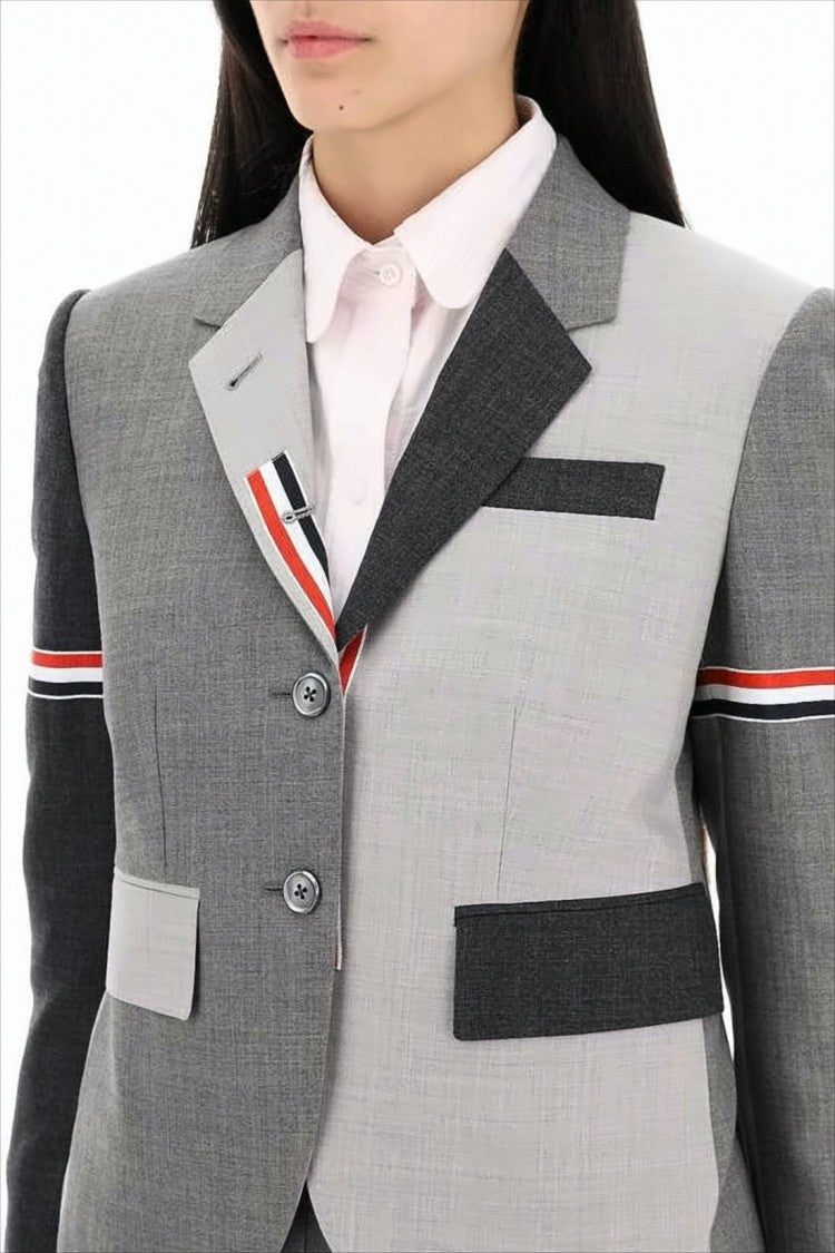 Thom Browne Patchwork Design Wool Sport Coat