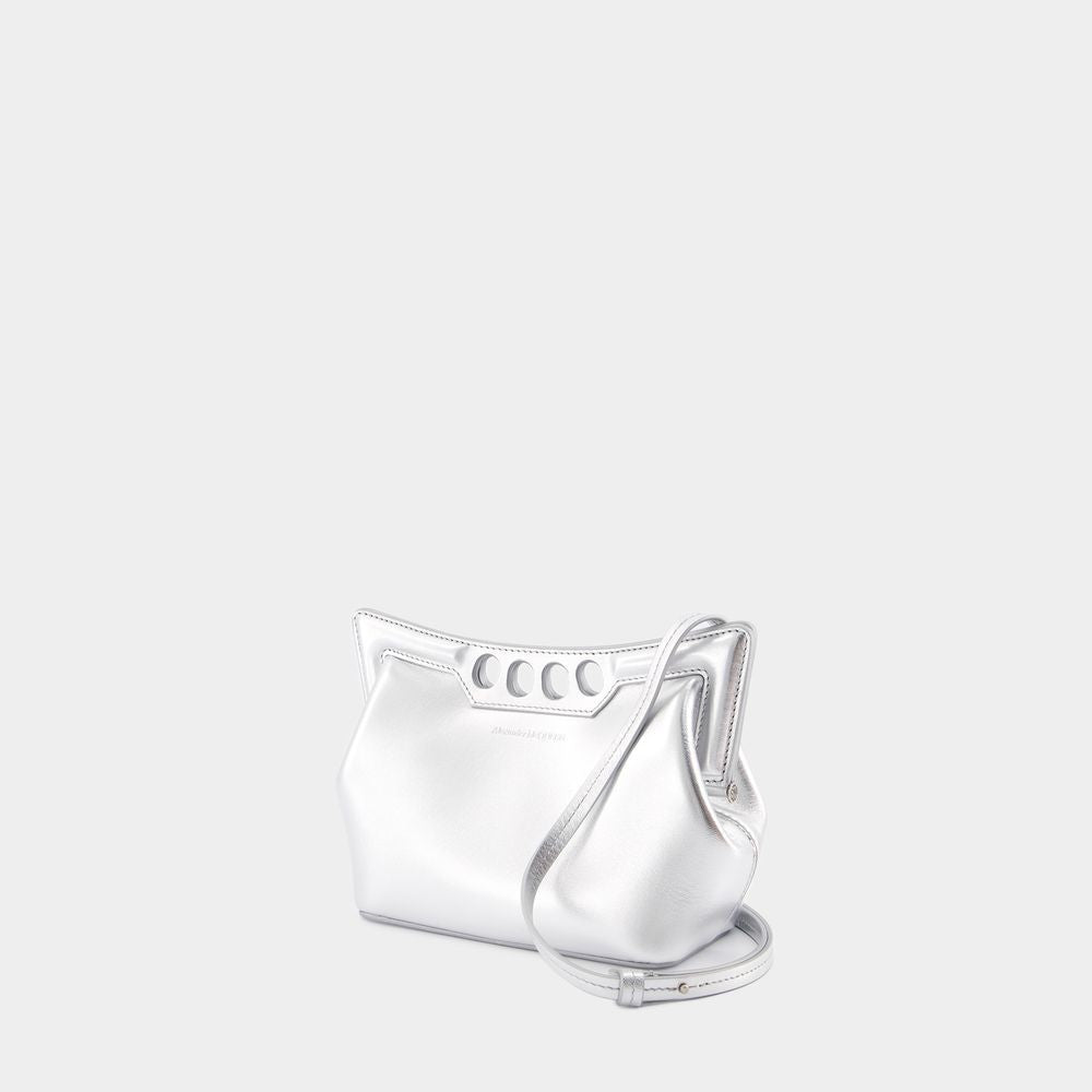 Alexander Mcqueen The Mini Peak Purse - Leather - Silver
