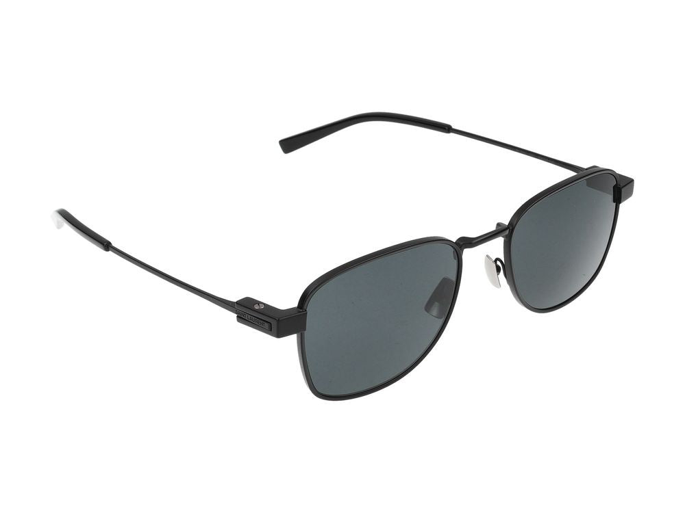 Saint Laurent Black Metal Frame Square Sunglasses