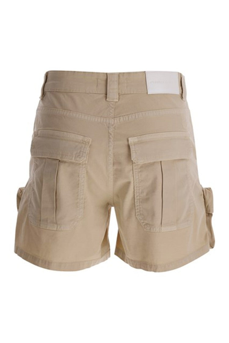 Pinko Beige Cotton Cargo Shorts