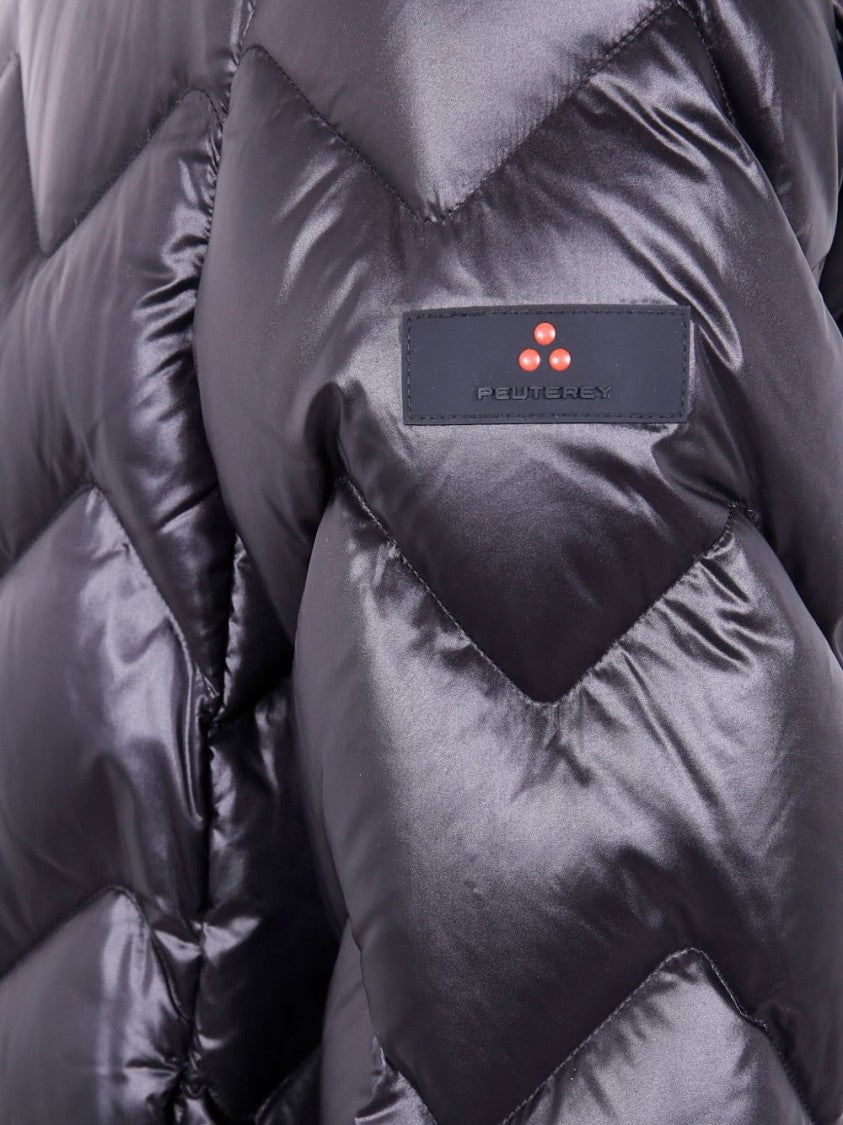 Peuterey Chevron Quilted Puffer Jacket With Hood