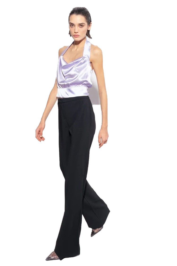 Pinko High-Waist Wide-Leg Trousers Tailored Front