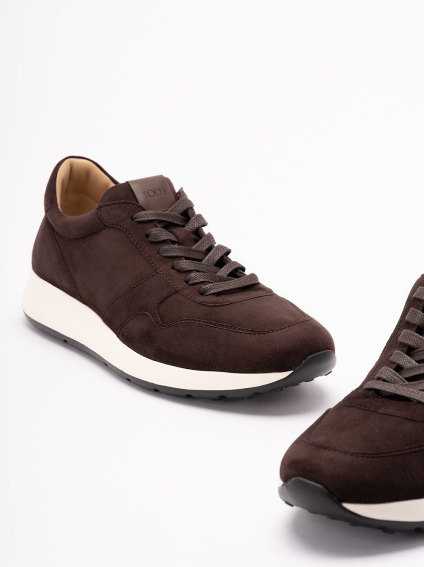 Tod's Suede Sneakers With Streamlined Silhouette