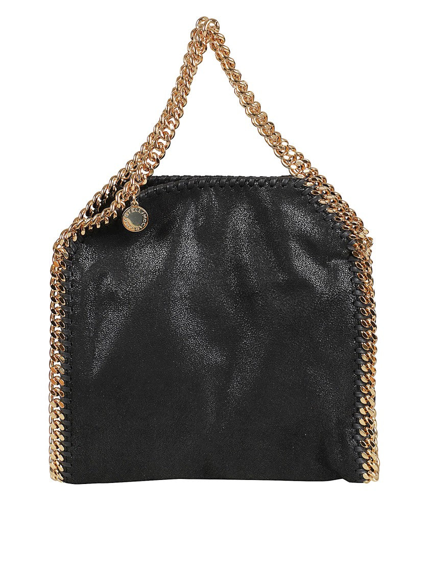 Stella Mccartney Black Bag With Gold Chain Trim