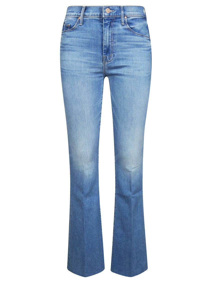 Mother Frayed Bootcut Whiskered Jeans