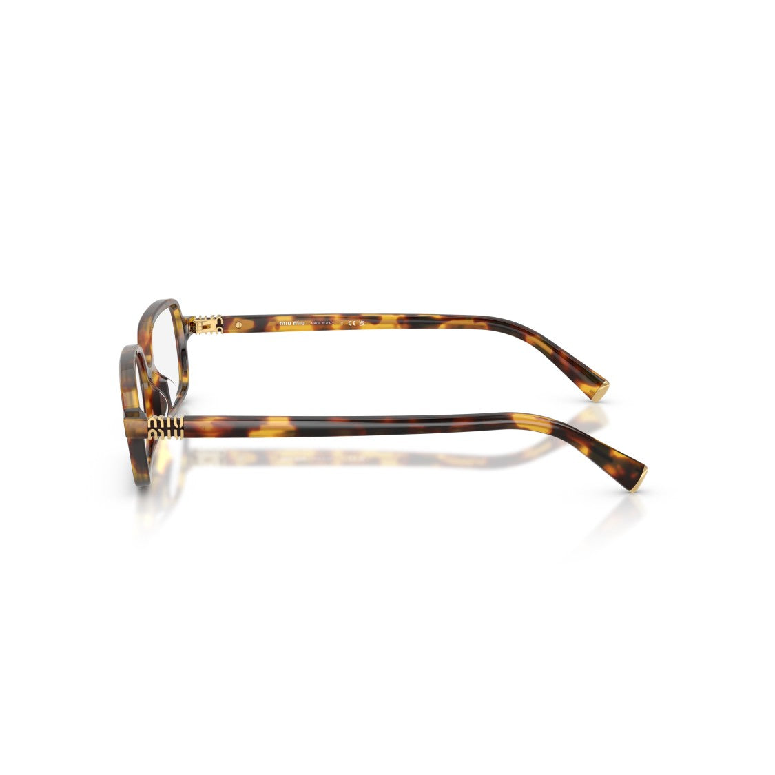 Miu Miu 0Mu 01Yv Rectangular Tortoiseshell Acetate Eyeglasses